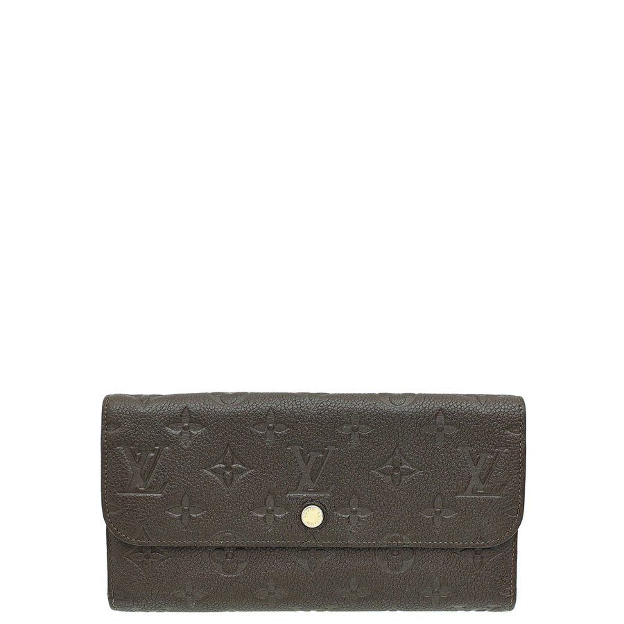 Louis Vuitton Terre Monogram Empreinte Virtuose Wallet W/ A.T Initials