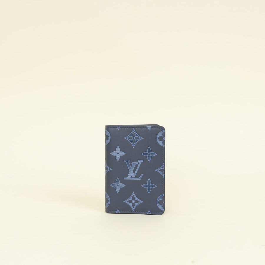 Louis Vuitton Navy Blue Monogram Shadow Pocket Organizer