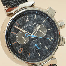Louis Vuitton Stainless Steel Damier Graphite Tambour Automatic 44mm Watch