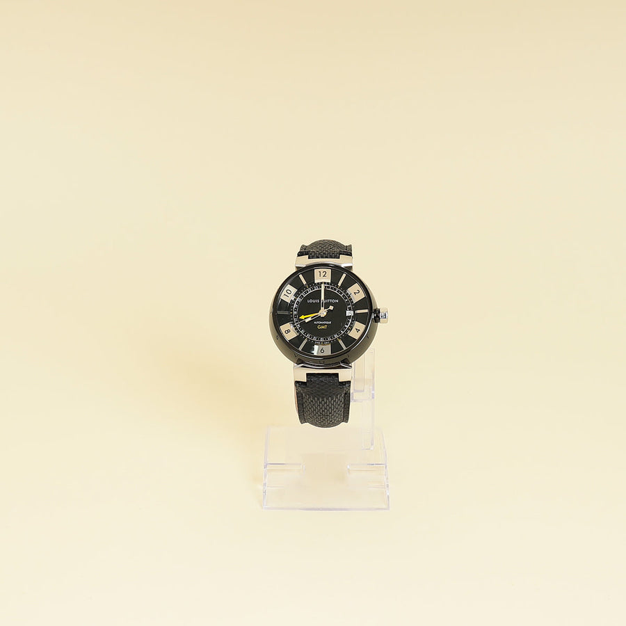 Louis Vuitton Stainless Steel Tambour GMT Automatic 41.2mm Men's Watch