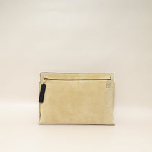 Loewe Beige Suede Large T Pouch