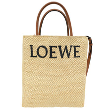 Loewe Bicolor Standard A4 Tote Raffia Bag
