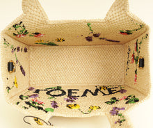 Loewe Bicolor x Paula's Ibiza Raffia Font Tote Small Bag