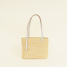 Loewe Bicolor Small Square Basket Raffia Bag