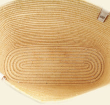 Loewe Bicolor Small Square Basket Raffia Bag
