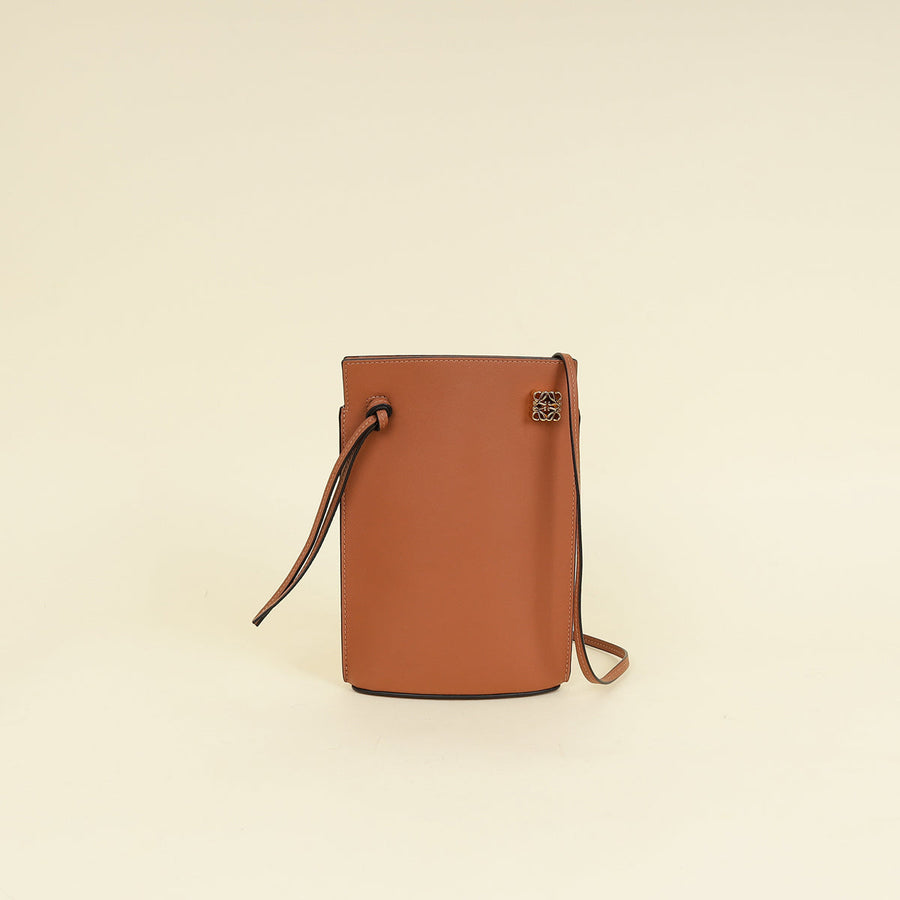 Loewe Brown Dice Pocket Pouch
