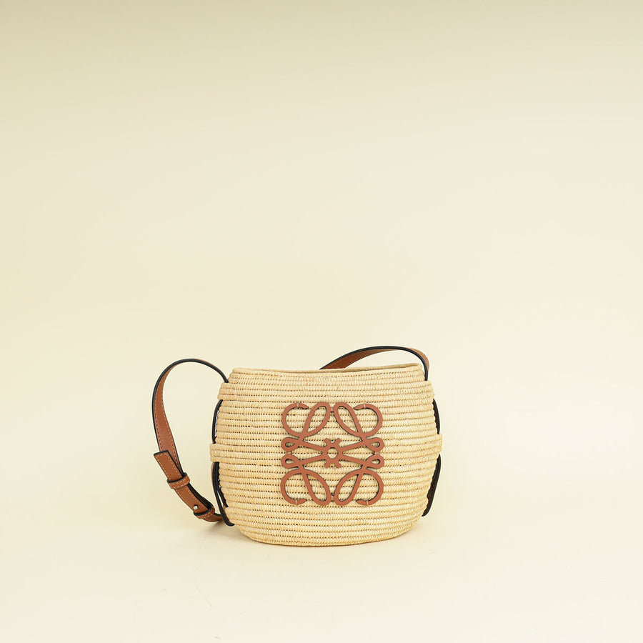 Loewe Beige x Paula’s Ibiza Raffia Beehive Basket Bag