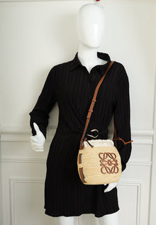 Loewe Beige x Paula’s Ibiza Raffia Beehive Basket Bag