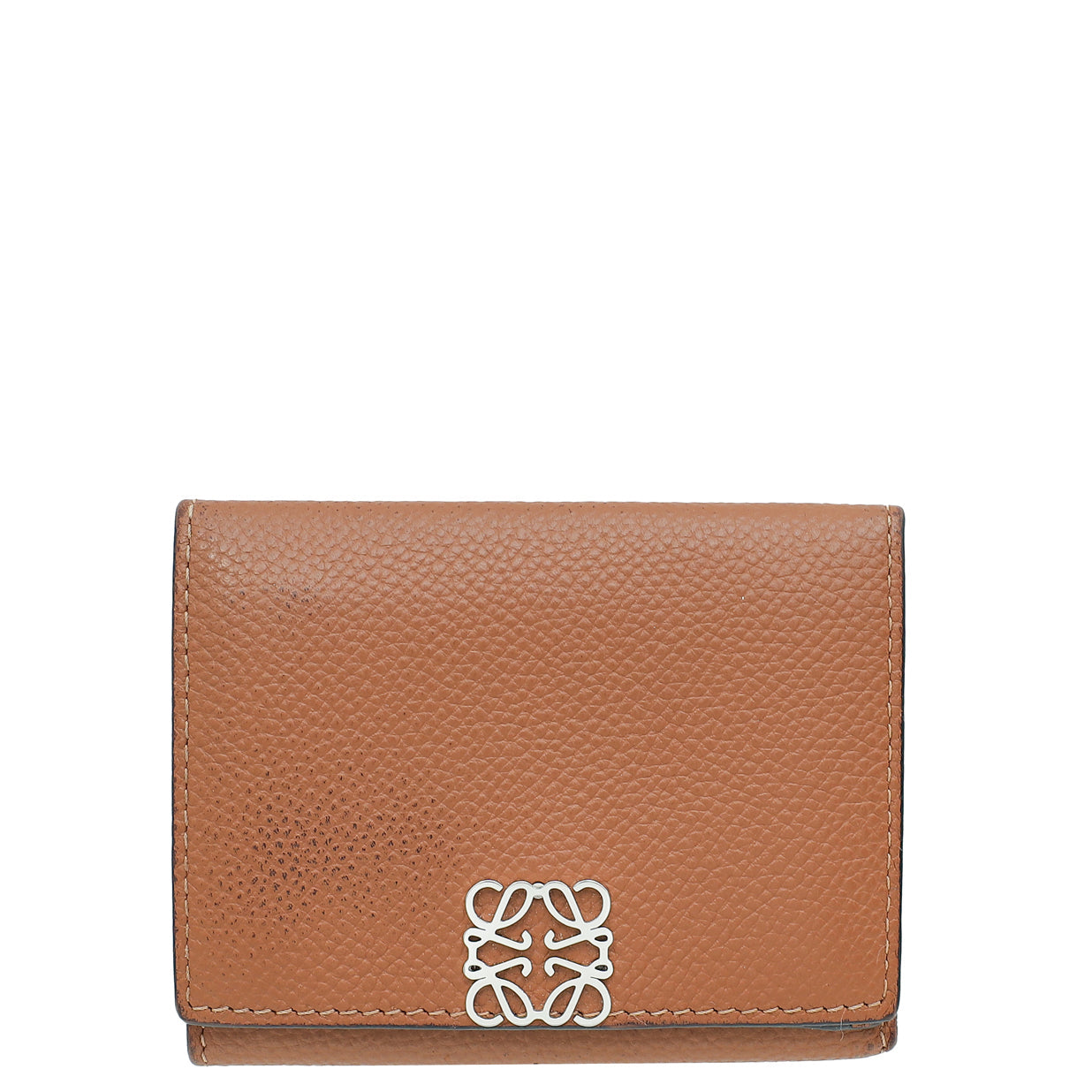 Loewe Tan Anagram Trifold Wallet