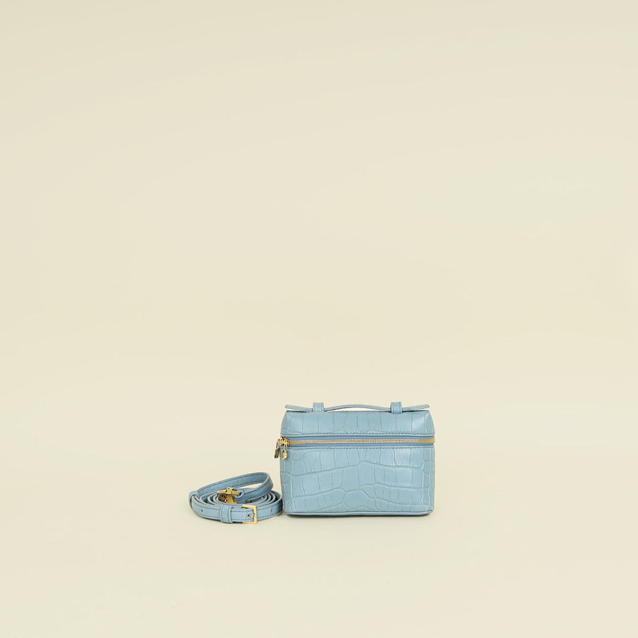 Loro Piana Blue Crocodile Extra Pocket L14
