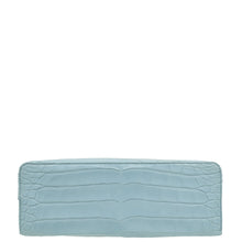 Loro Piana Blue Celadon Soft Shiny Alligator Extra Pocket Bag