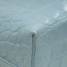 Loro Piana Blue Celadon Soft Shiny Alligator Extra Pocket Bag