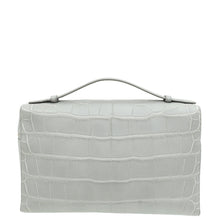 Loro Piana Eucalyptus Gray Soft Matte Alligator Extra Pocket Bag