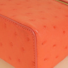 Loro Piana Orange Ostrich Extra Pocket L19 Bag