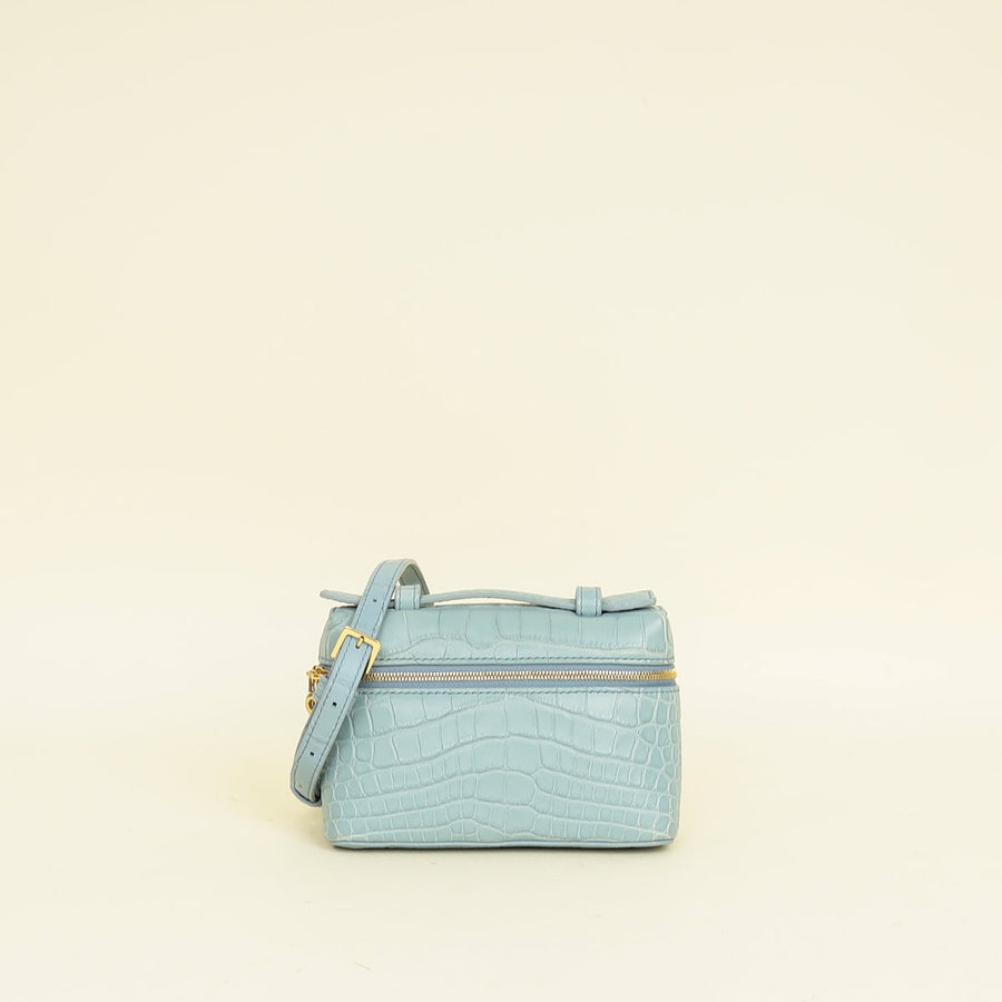 Loro Piana Cloud Blue Alligator Extra Pocket L14