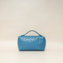 Loro Piana Blue Ostrich Extra Pocket L19 Bag