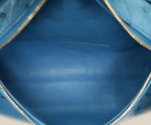 Loro Piana Blue Ostrich Extra Pocket L19 Bag