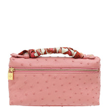 Loro Piana Pink Ostrich L19 Pouch Bag W/ Twilly