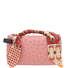 Loro Piana Pink Ostrich L19 Pouch Bag W/ Twilly
