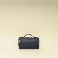 Loro Piana Blue Ostrich L19 Pouch