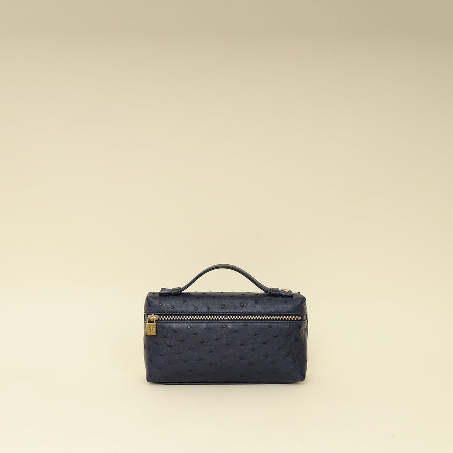 Loro Piana Blue Ostrich L19 Pouch