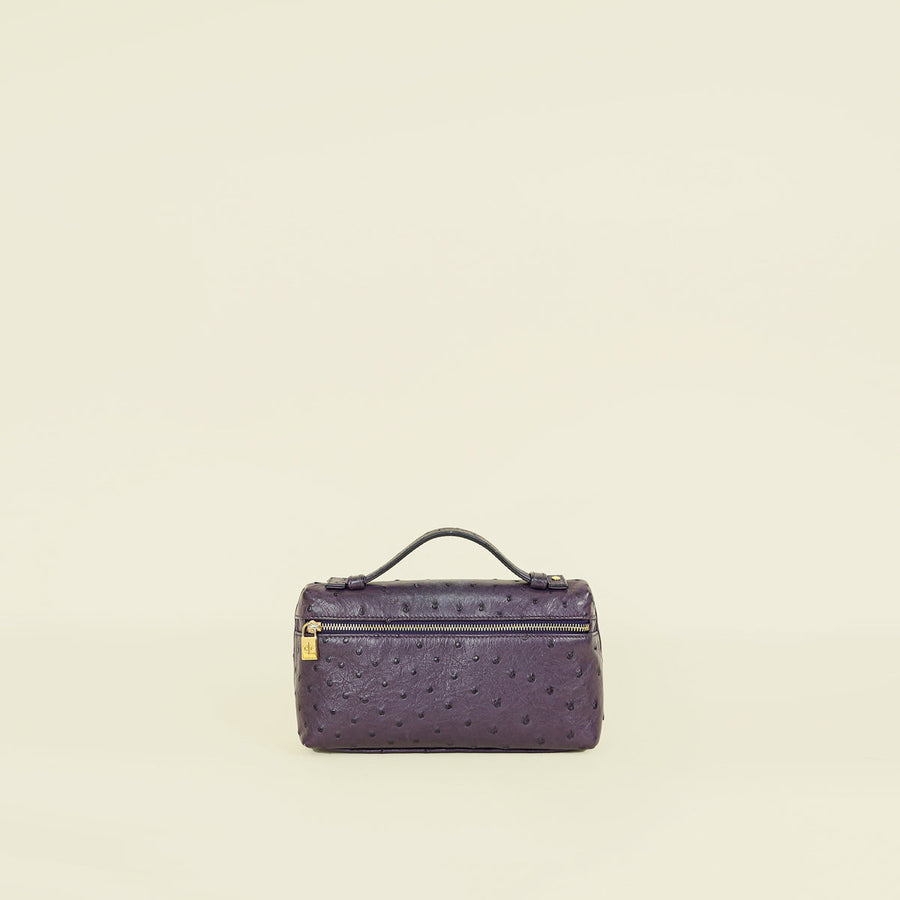 Loro Piana Violet Ostrich Extra Pocket L19