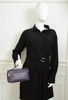 Loro Piana Violet Ostrich Extra Pocket L19