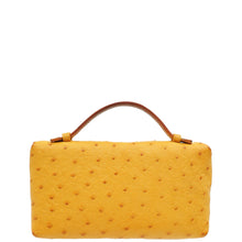 Loro Piana Yellow Ostrich Extra Pocket L19 Bag