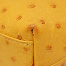 Loro Piana Yellow Ostrich Extra Pocket L19 Bag