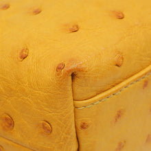 Loro Piana Yellow Ostrich Extra Pocket L19 Bag