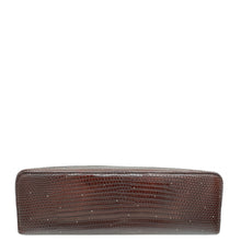 Loro Piana Dark Brown Lizard Extra Pocket L19 Pouch