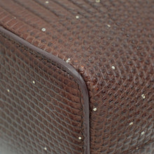Loro Piana Dark Brown Lizard Extra Pocket L19 Pouch