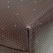 Loro Piana Dark Brown Lizard Extra Pocket L19 Pouch