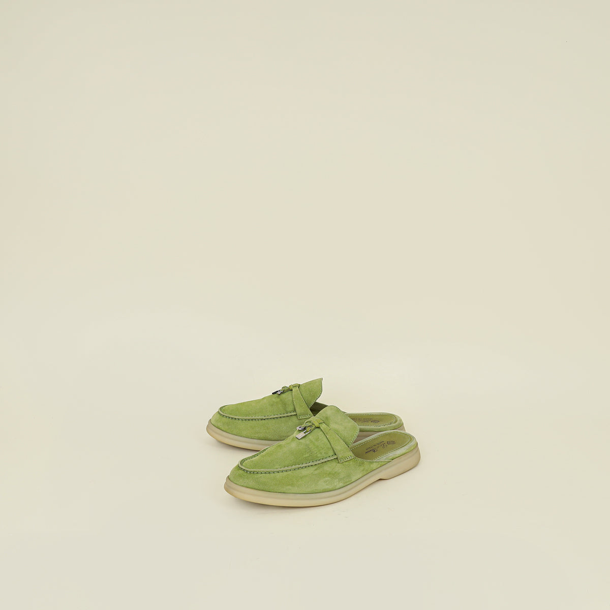 Loro Piana Yellow Green Charms Walk Babouche 37.5