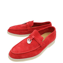 Loro Piana Tango Red Summer Charms Walk Loafer W/ Loro Piana My Charm 36