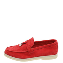 Loro Piana Tango Red Summer Charms Walk Loafer W/ Loro Piana My Charm 36
