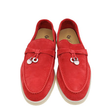 Loro Piana Tango Red Summer Charms Walk Loafer W/ Loro Piana My Charm 36