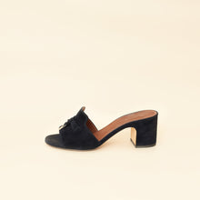Loro Piana Navy Blue Summer Charms Sandal 37