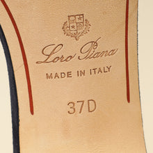 Loro Piana Navy Blue Summer Charms Sandal 37