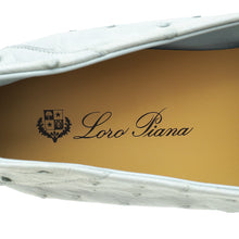 Loro Piana Sky Blue Ostrich Dot Sole Walk Loafer 38.5
