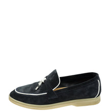 Loro Piana Argo Blue Melange Summer Charms Walk Loafer 38
