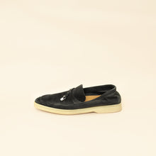 Loro Piana Black Summer Charms Walk Loafers 39