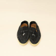 Loro Piana Black Summer Charms Walk Loafers 39
