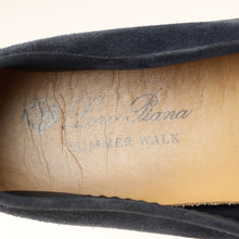 Loro Piana Argo Blue Summer Charms Walk Loafers 40