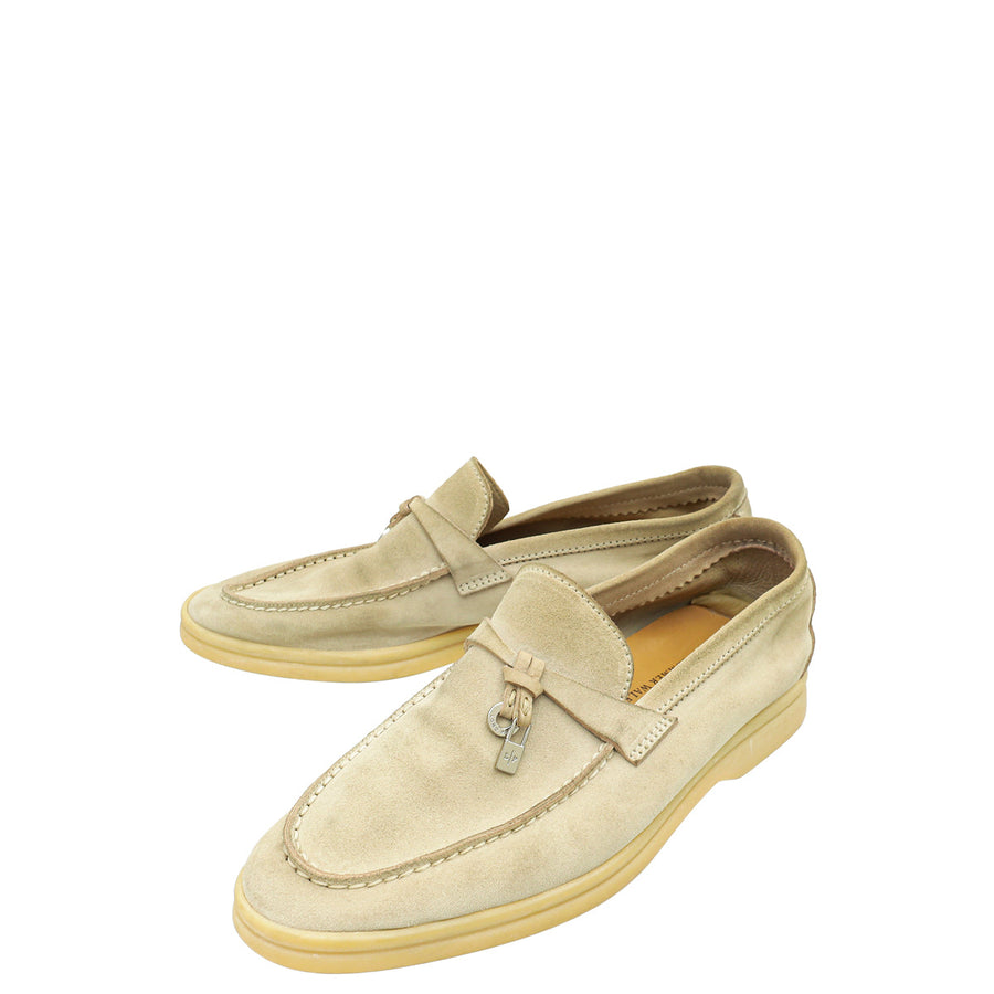Loro Piana Sandstone Summer Charms Walk Loafer 35.5