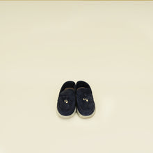 Loro Piana Argo Blue Melange Summer Charms Walk Loafer 36.5