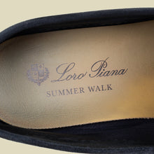 Loro Piana Argo Blue Melange Summer Charms Walk Loafer 36.5