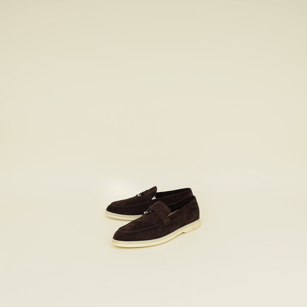 Loro Piana Chocolate Summer Charms Walk Loafer 36.5