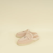 Loro Piana Pink Sand Charms Walk Babouche Loafers 36