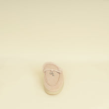 Loro Piana Pink Sand Charms Walk Babouche Loafers 36